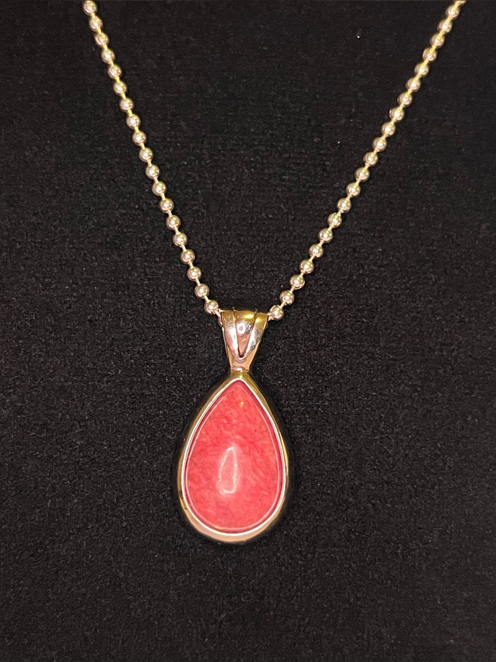 Milor 925 Stamped Bead Chain Stone Pendant Necklace - Picture 2 of 6